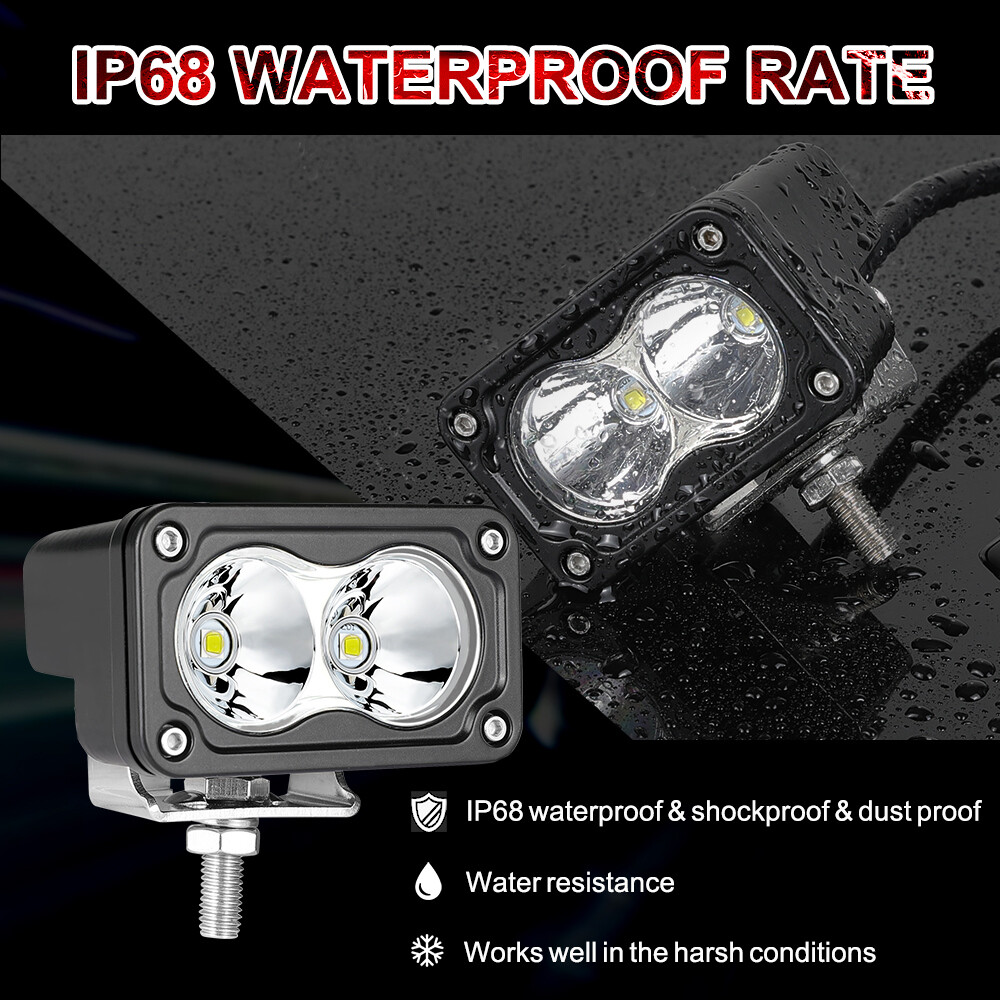 2x 3″Inch Work Driving Lights Spot Off Road LED Cube Pods Truck Bumper Light Bar