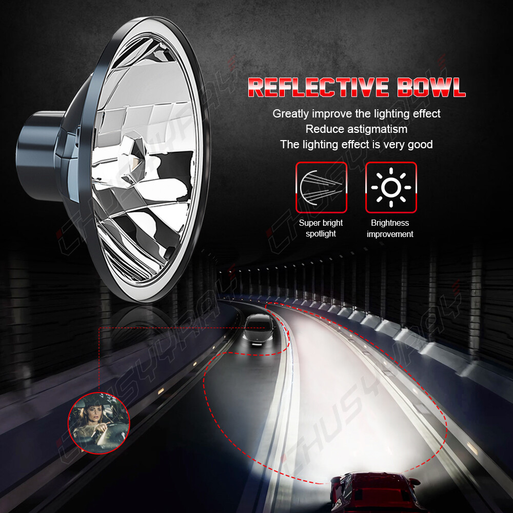 Newest Pair 7inch Led Round Headlight High-Low Beam for Peterbilt 379 359 Trucks