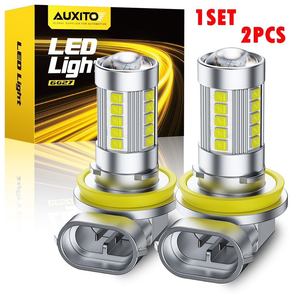 2-20X AUXITO Combo H11 H8 LED Headlight Fog Bulbs High Low Super White 20000LM