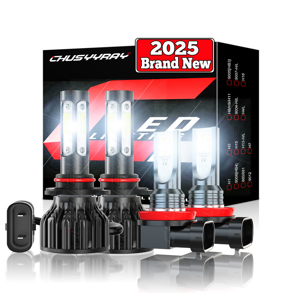 FIT Dodge Durango 2014-2015 9012+H11 Headlight + Fog Light Combo 4x Bulbs 160W
