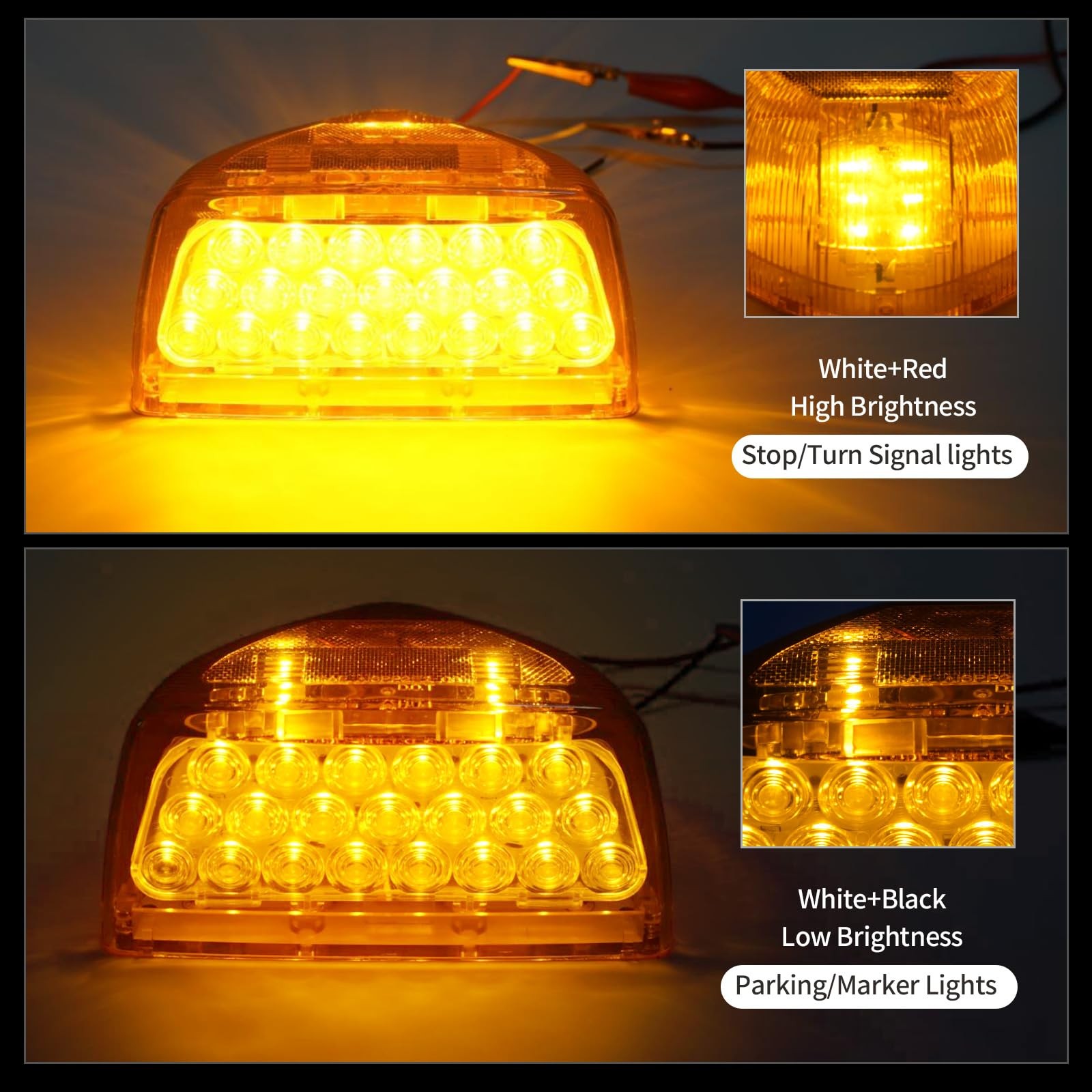JZYZQBX 2PCS 31 Amber LED Headlights Front Turn Signal Lights, Amber Lens Par…