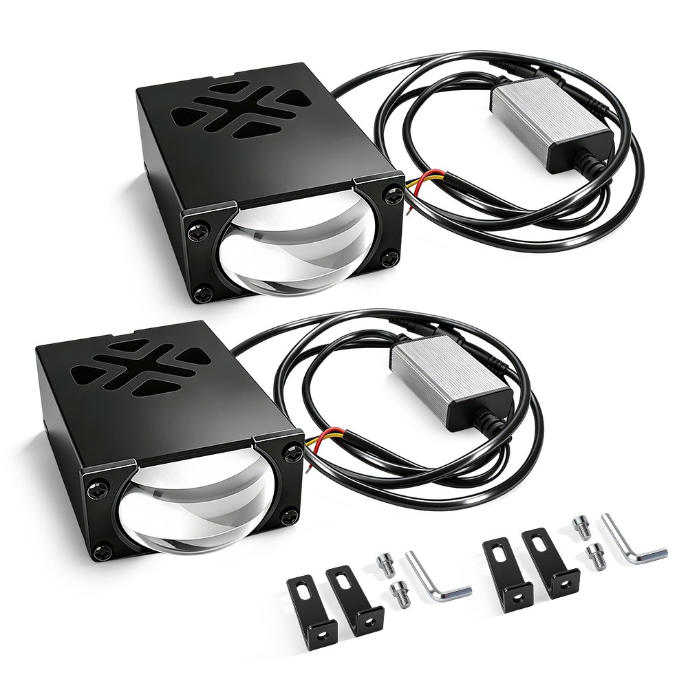 2PCS 2.5″ Front Grille LED Lights White/Yellow Fog Lamp Driving For Ford Ranger