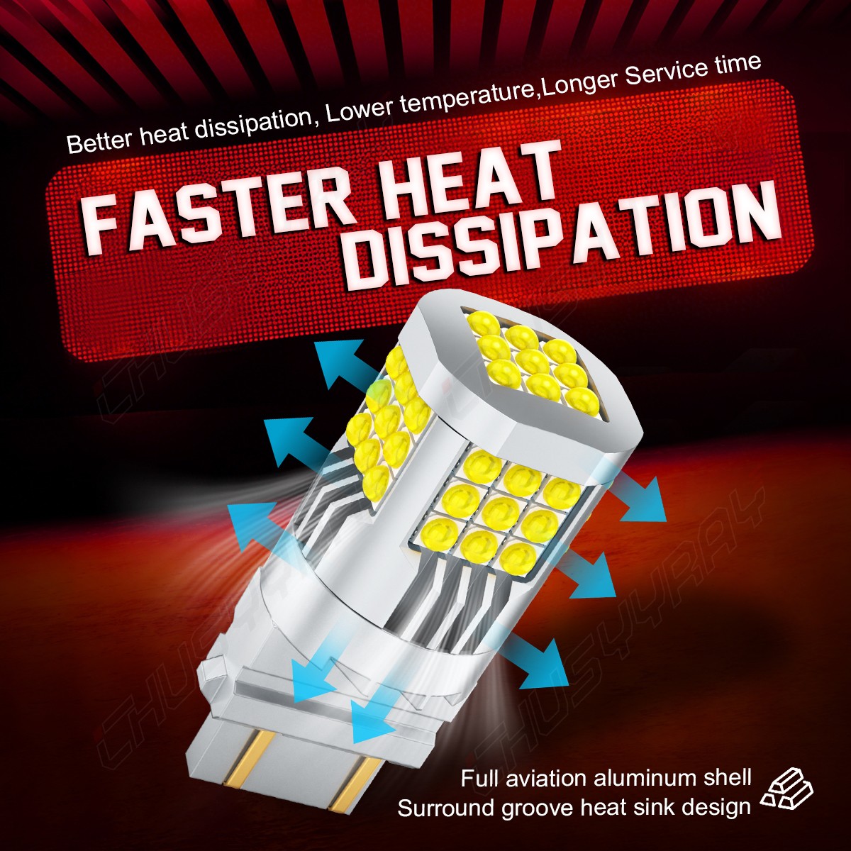 2pc 1000LM 3157 3156 LED Backup Tail Reverse Light Bulb White For Ford F150