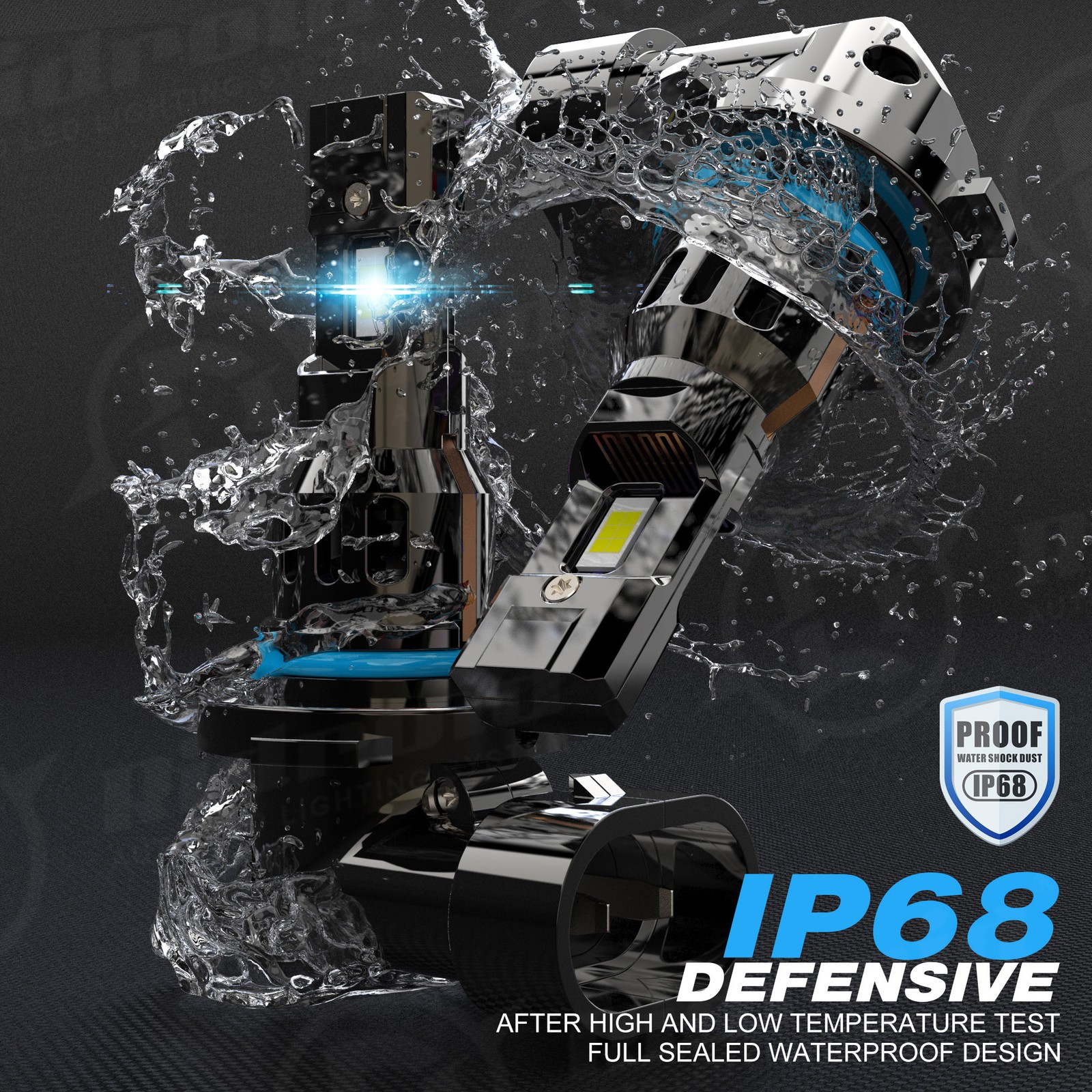 H11 9005 LED Headlight KIT Combo Bulbs 6500K High&Low Beam Super Bright White