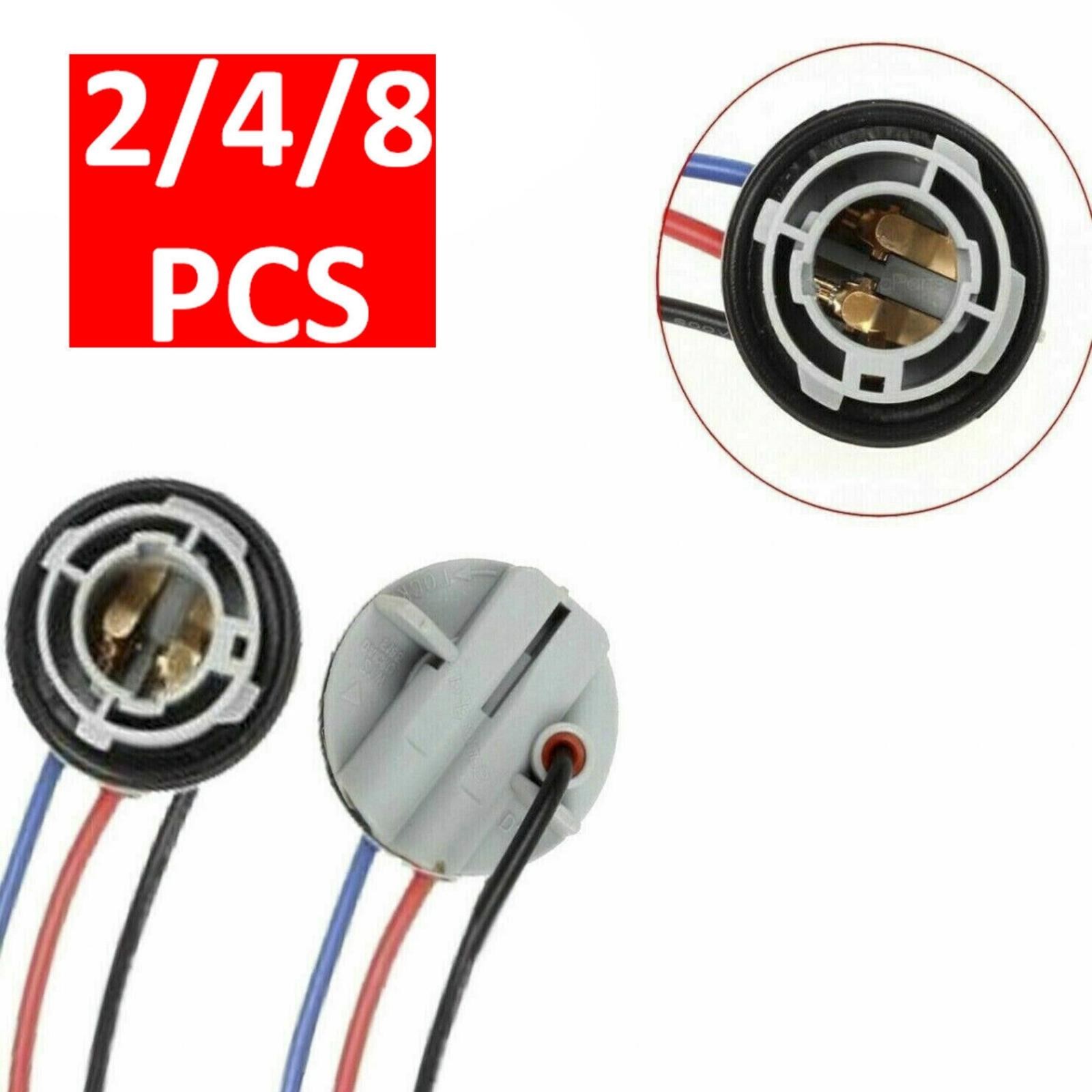 1157 2057 2357 LED Pig Tail Plug Stop Brake Turn Light Bulb Socket Harness Wire