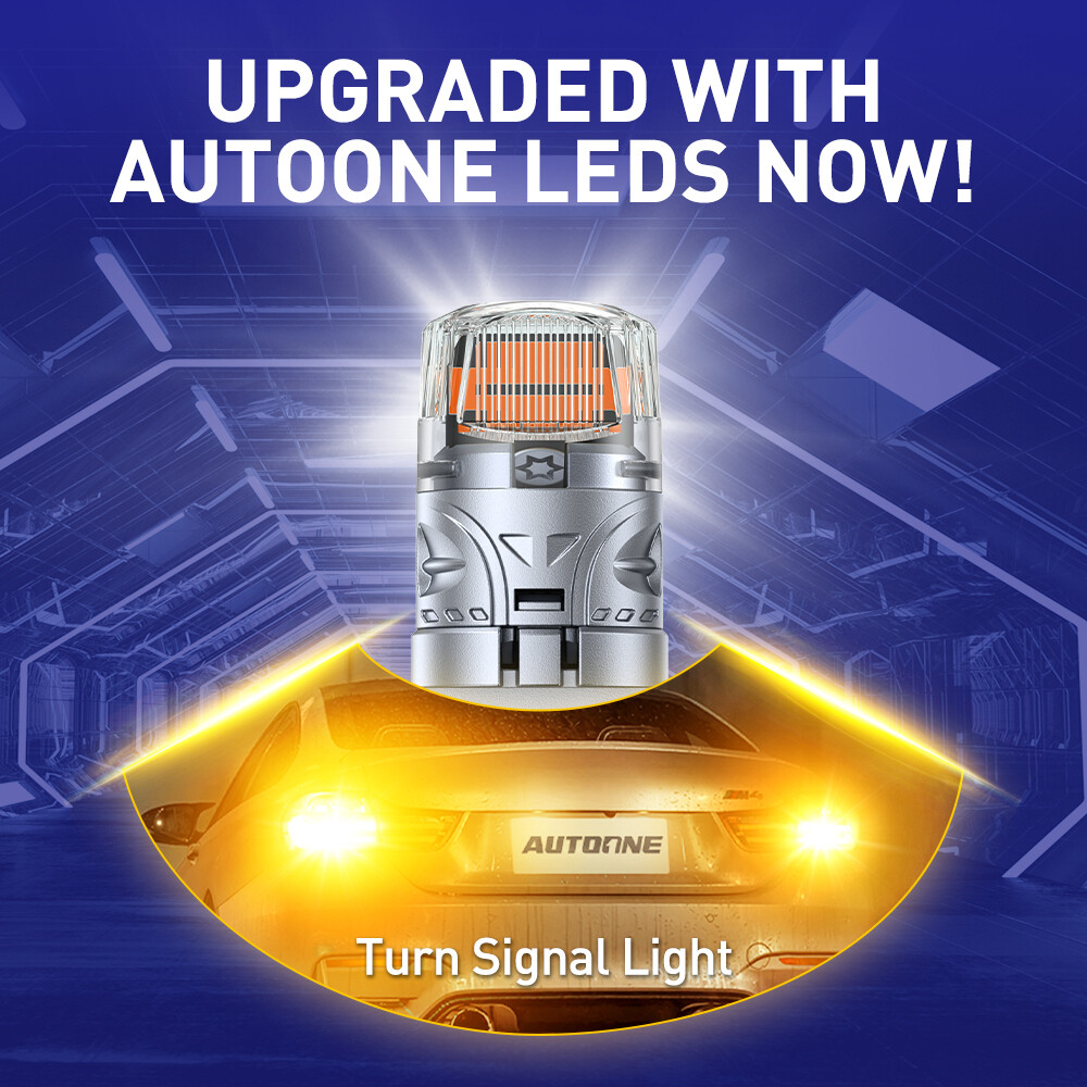 CANBUS 3157 3156 LED Bulbs Amber Yellow with Built-in Resistor Turn Signal Light