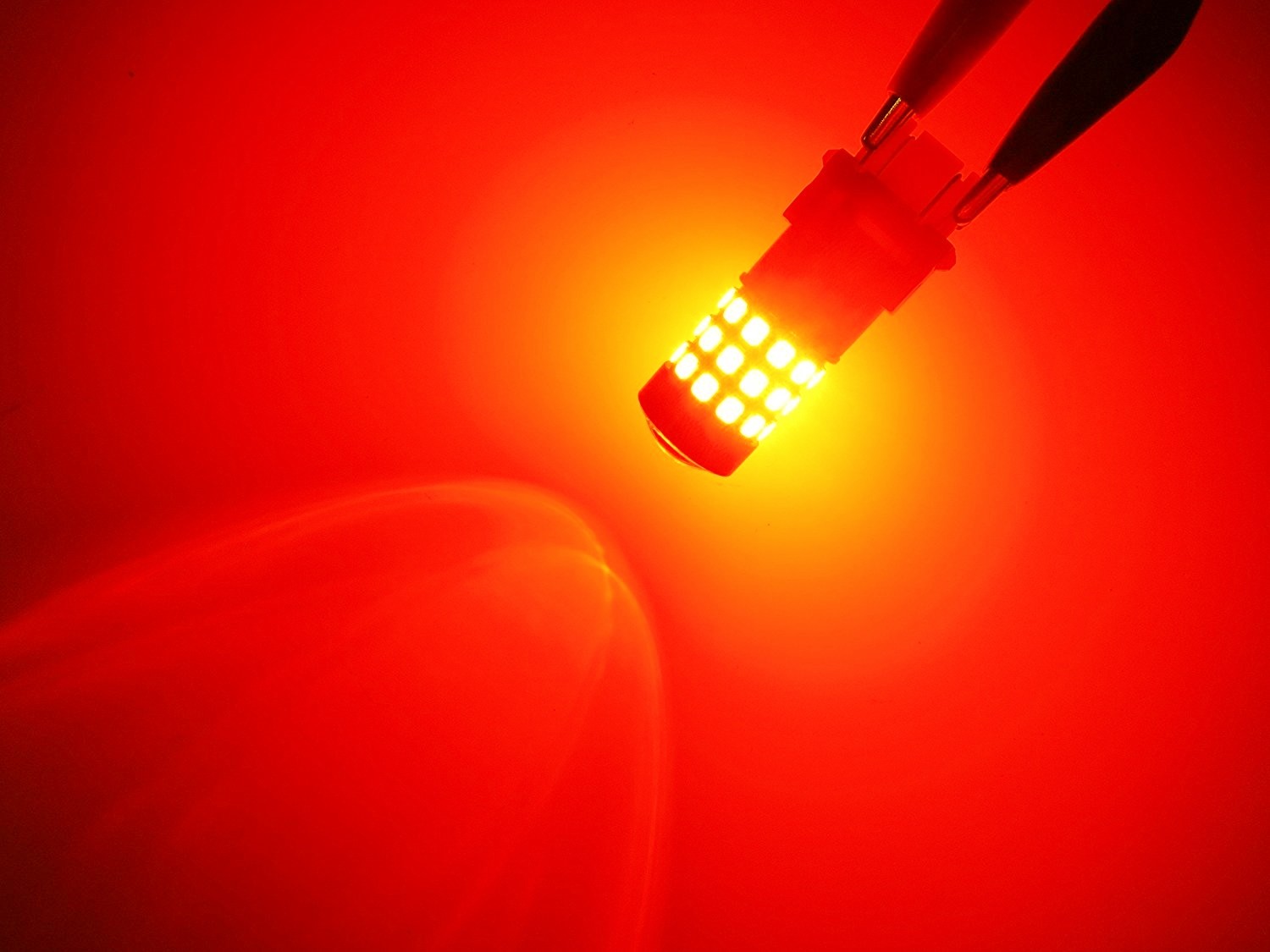 Alla Lighting Legal 1157 Red Flash Strobe Brake Light Bulb Dual Contact Filament