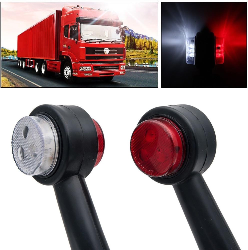 2×8-Led Side Marker Lights Stalk Outline CARAVAN Lamp Trailer Truck 12/24V