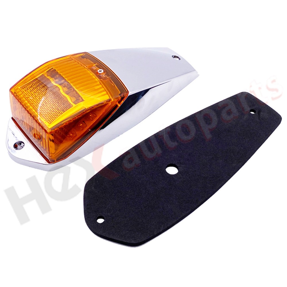 5x 31 LED Amber Chrome Cab Roof Marker Light for Peterbilt Kenworth Freightliner