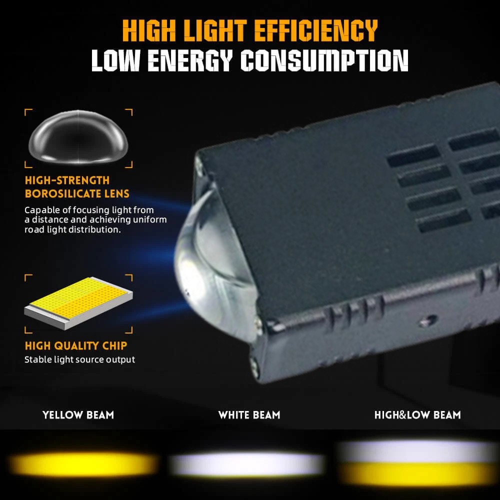 2PC 160W Grile LED Light Pods Car Front Headlight Motorcycle ATV UTV Projector