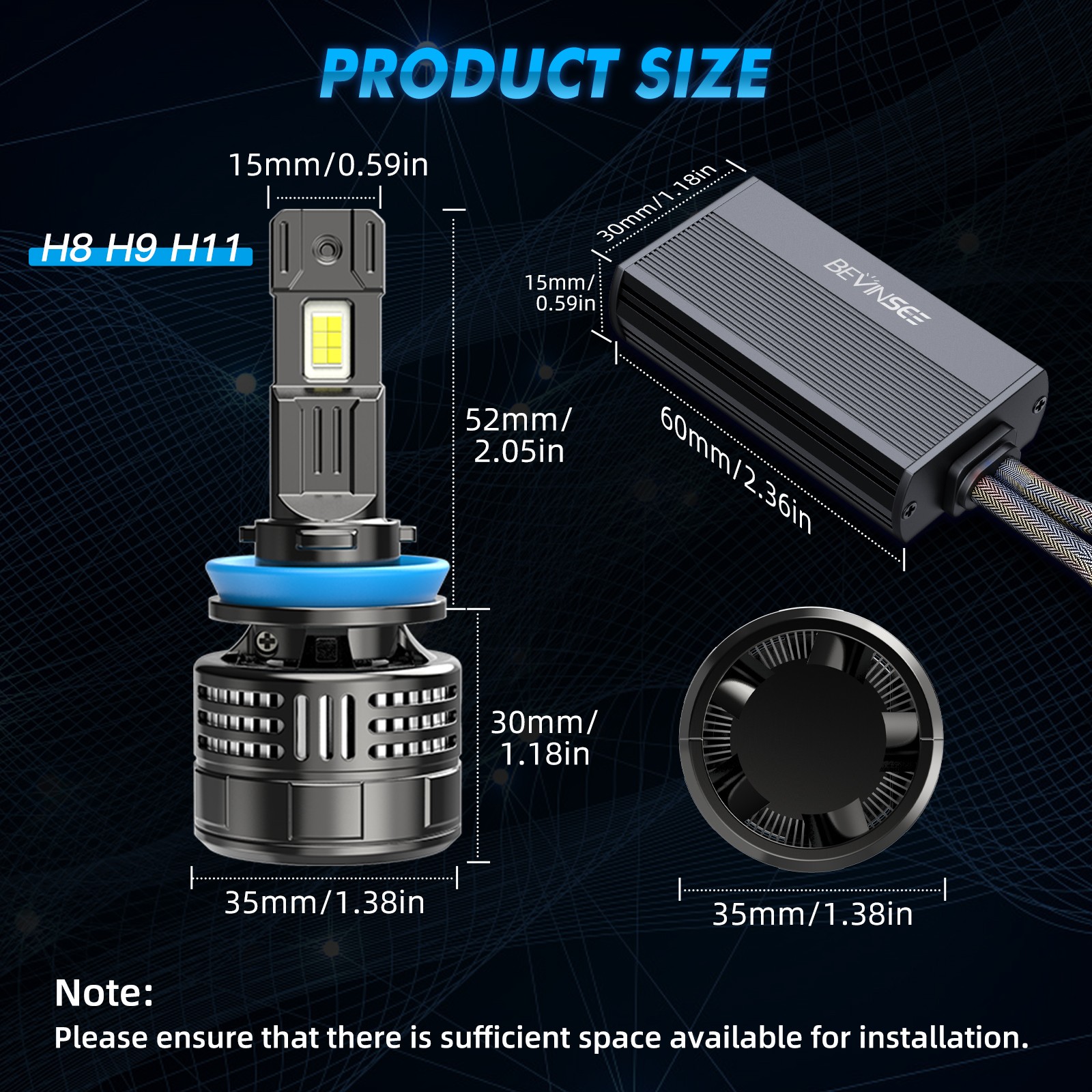 H11 H8 LED Fog Light Bulbs 150W 6000K 28000LM For Honda CR-V 2002-2004 2007-2019