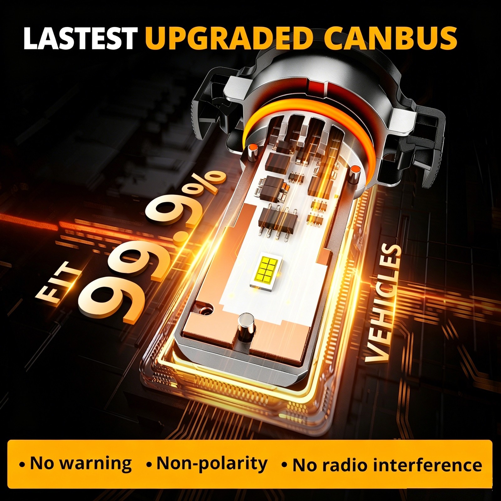 AUXBEAM LED H16 5202 Fog Light Bulb White 6500K High Power Lamps Fanless 25000LM