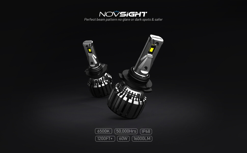 NOVSIGHT 9006 LED Headlight Bulbs 13000LM High Low Beam Fog Light Replace Lamps