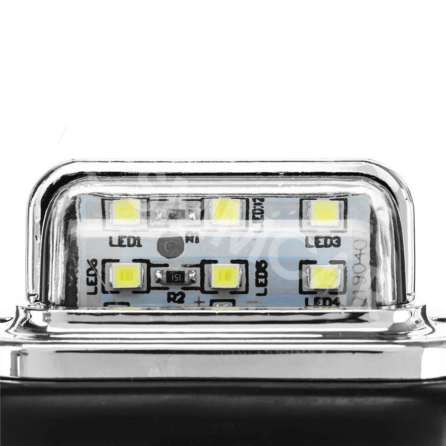 2 Pcs LED License Plate Lamp Tail Light For Car Boat Truck Waterproof 12-24V