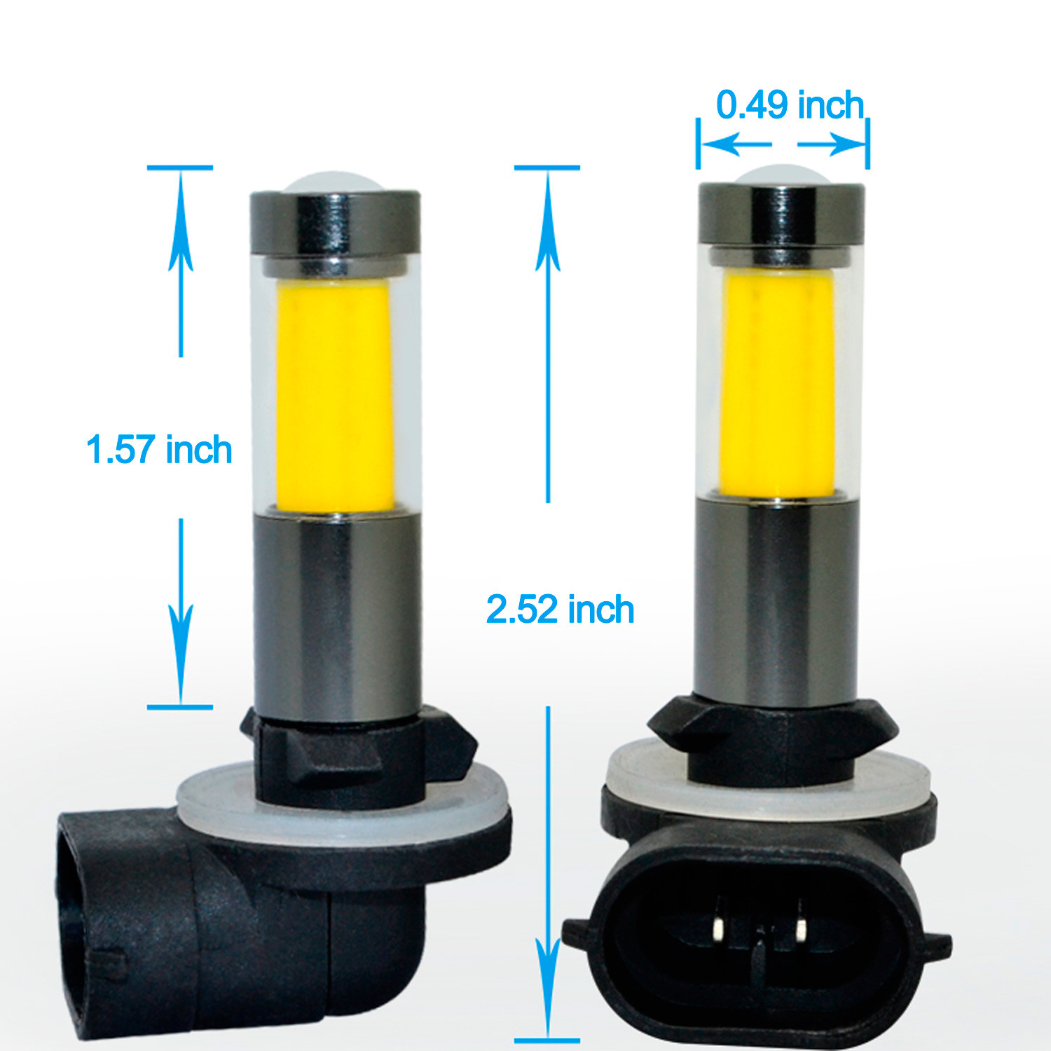 Alla Lighting 35-LED 881 COB Driving Fog Light Bulb Pure White Bright 360° Shine