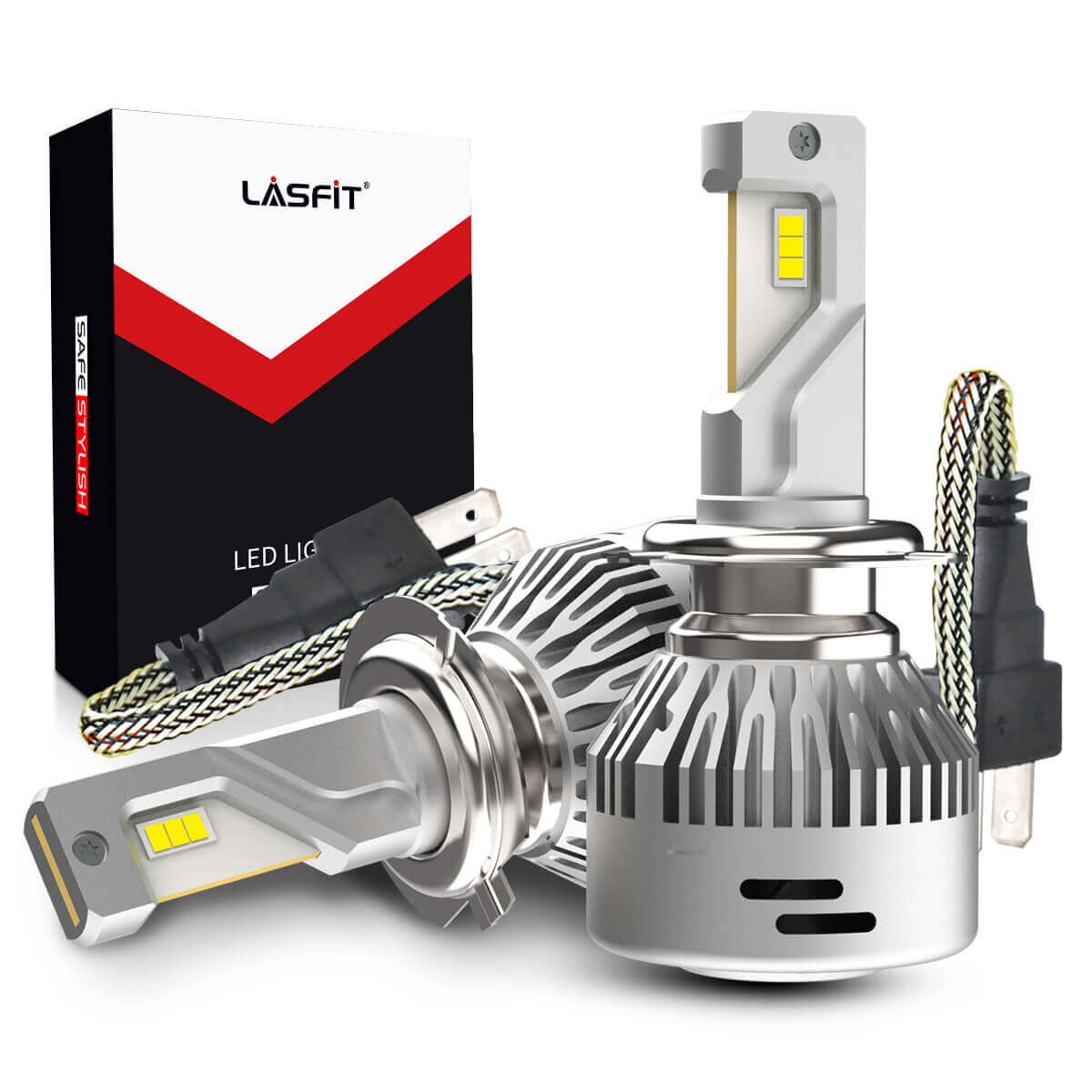 LASFIT H7 LED Headlight Bulbs High or Low Beam 6000LM Super Bright LAplus Series