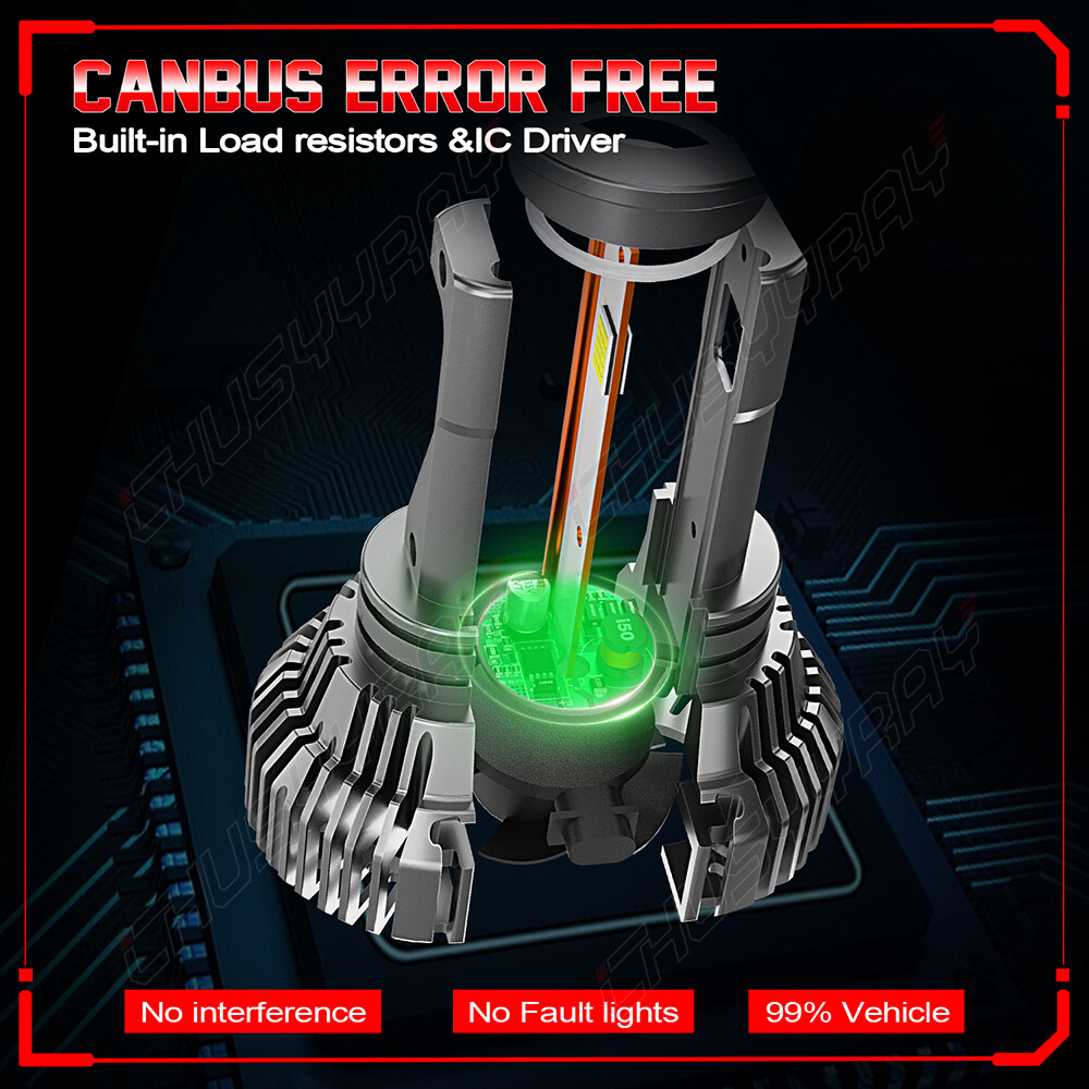 80W 8000LM LED Headlight D2S/D2R/D2C D4R/D4S/D4C HID Xenon Replacement Bulbs