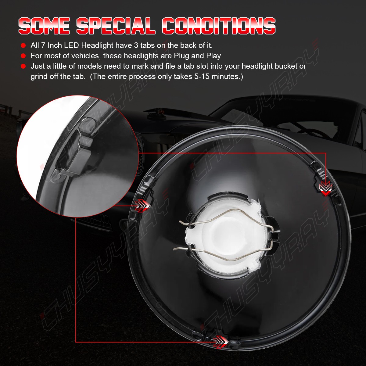 NEW 2026 For Jeep 2007-2017 Wrangler JK JKU 7″ Round H4 LED Headlights Kit