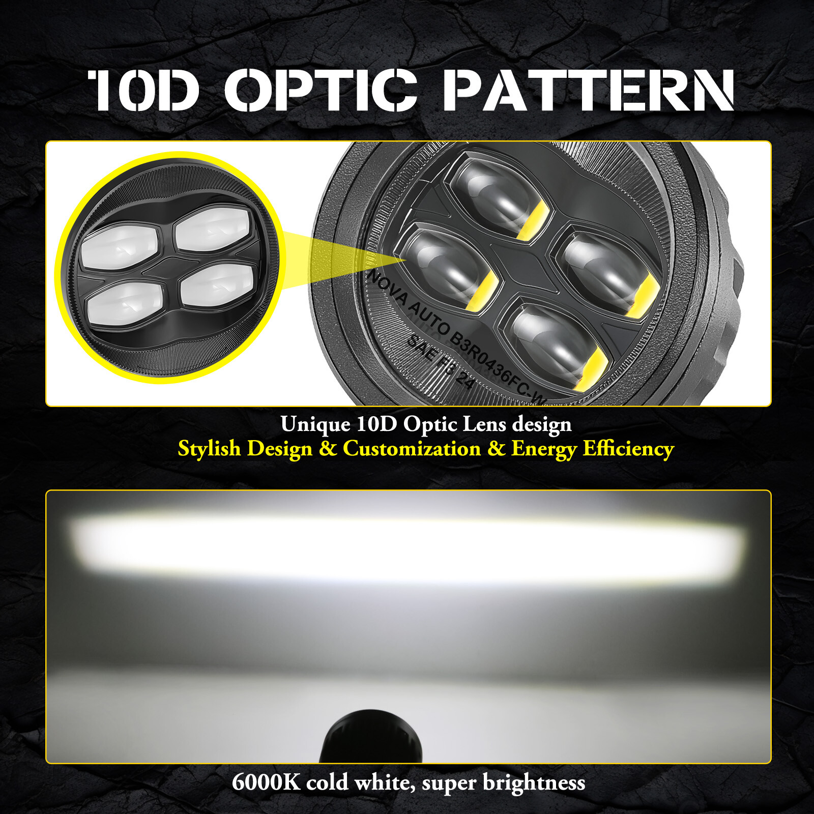2X 3.5″ SAE LED Fog Lights Round Driving Spot Pods Street Legal DOT Approved 12V