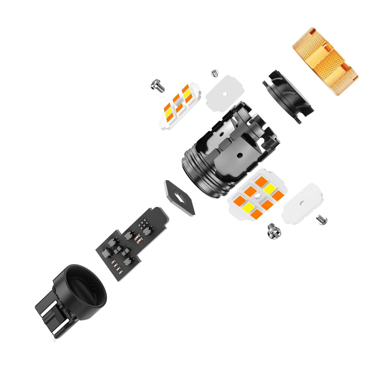 AUXBEAM 7443 7440 7444NA Switch back LED DRL/Turn Signal Light Bulbs White&Amber