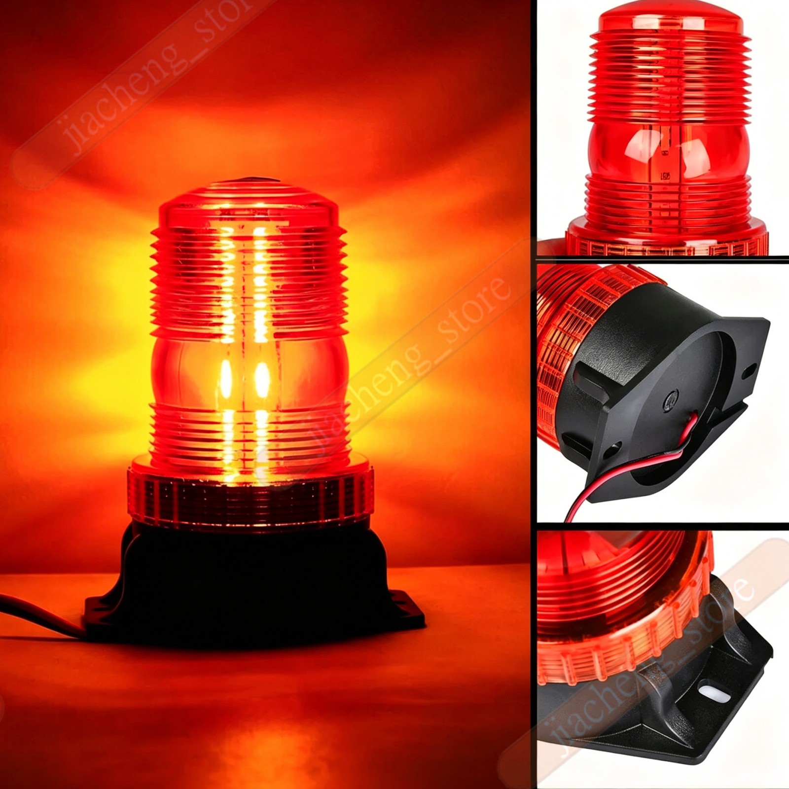 1PCS NEW RED 30LED Rotating Strobe Light Rooftop Flash Beacon Emergency Warning