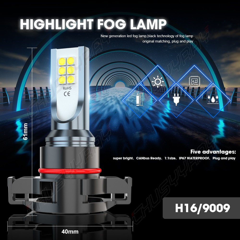Fit Chevrolet Spark 2016-2020 LED Headlight High Low Beam Fog Light Bulbs Combo