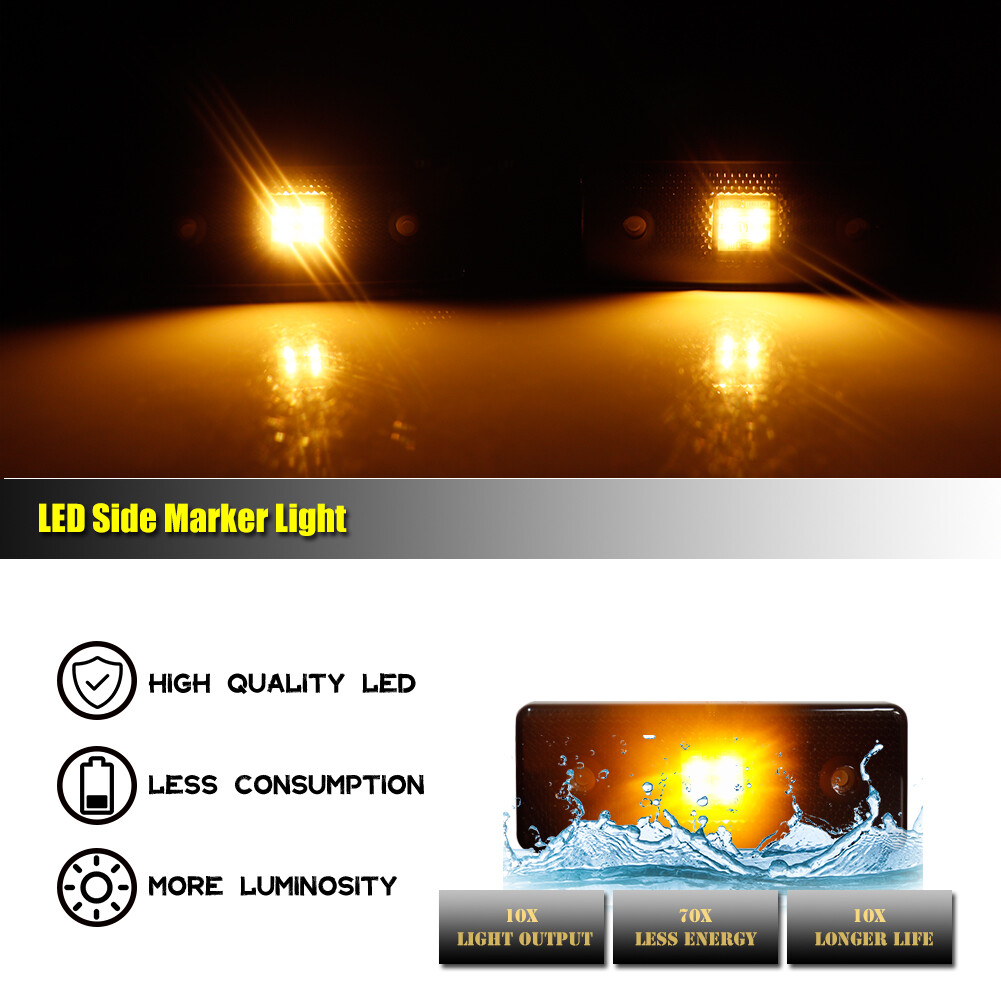 For 15-18 Mercedes-Benz G500 G550 G65 G63 AMG Front Rear Side Marker Lights Lamp