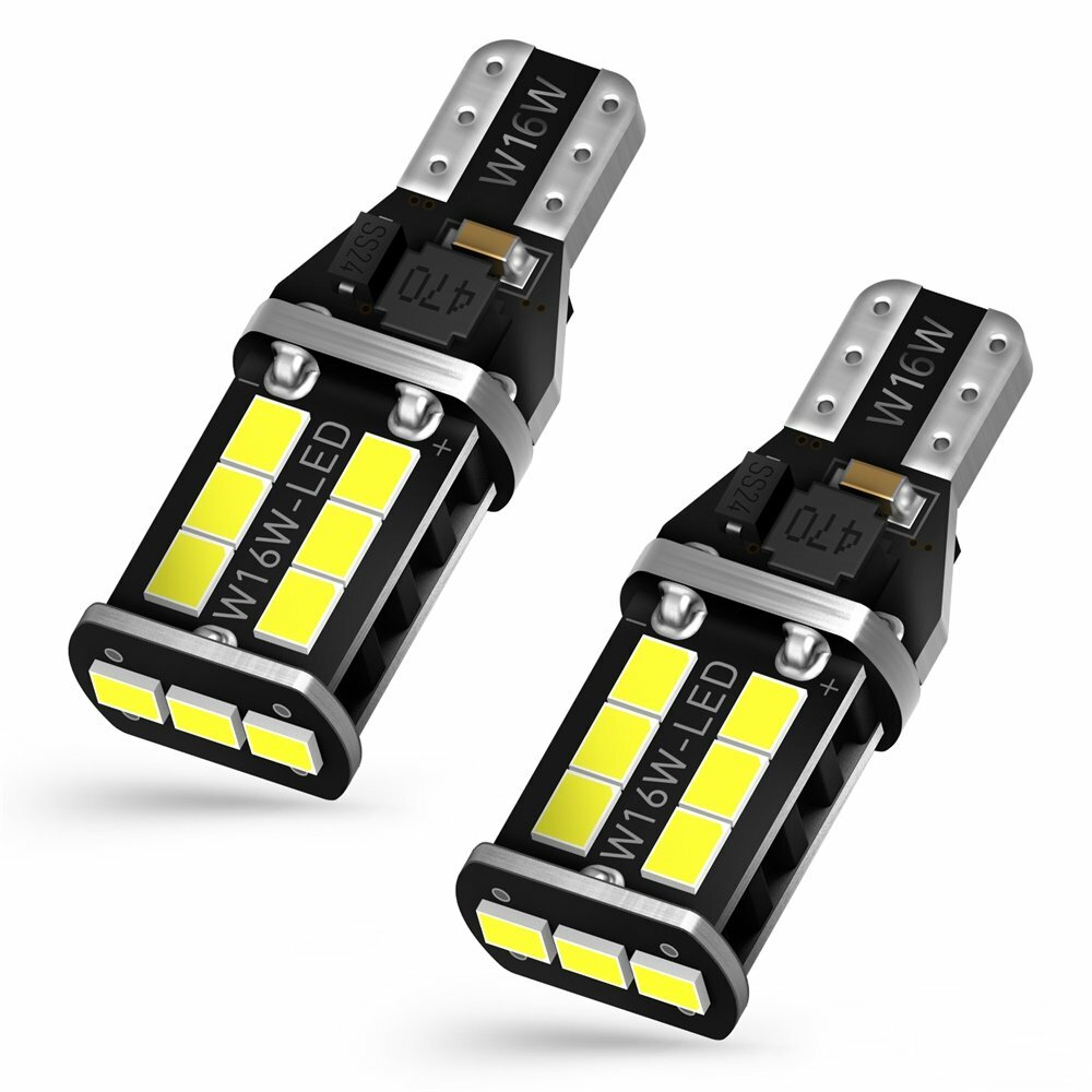 AUXITO 921 912 T15 LED Backup Reverse Light Bulb Error Free Super White 2400LM