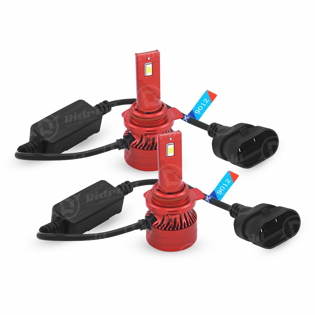 Ridroid 9012 LED Headlight Bulbs Hi Low Beam Super Bright 6000K 160W 16000LM