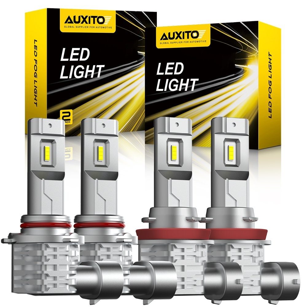 AUXITO 9005 H8 LED Combo Headlight Bulbs High Low Beam Kit Extremely White 4Pcs