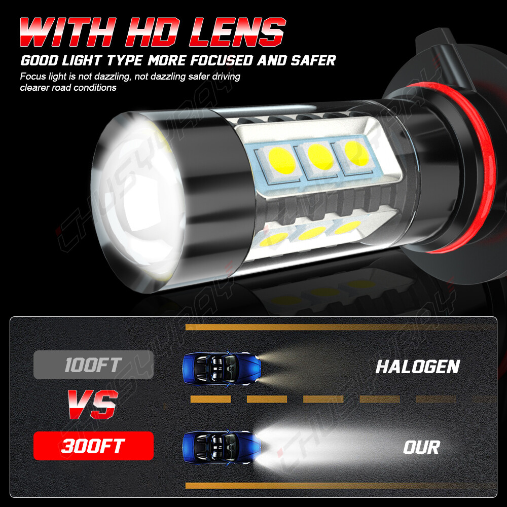 For Chrysler Aspen 2007-2009 Combo 9008 H13 9145 LED Headlight Fog Light Bulbs