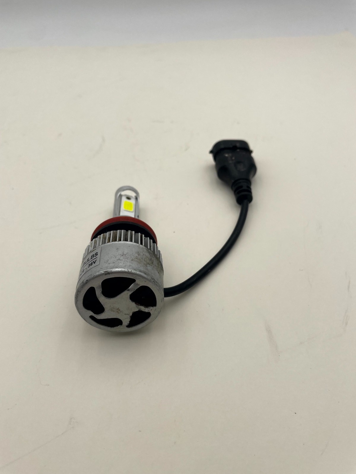 Universal Car Headlight LED Bulbs Lime Green Aluminum Housing Long-Lasting 36V