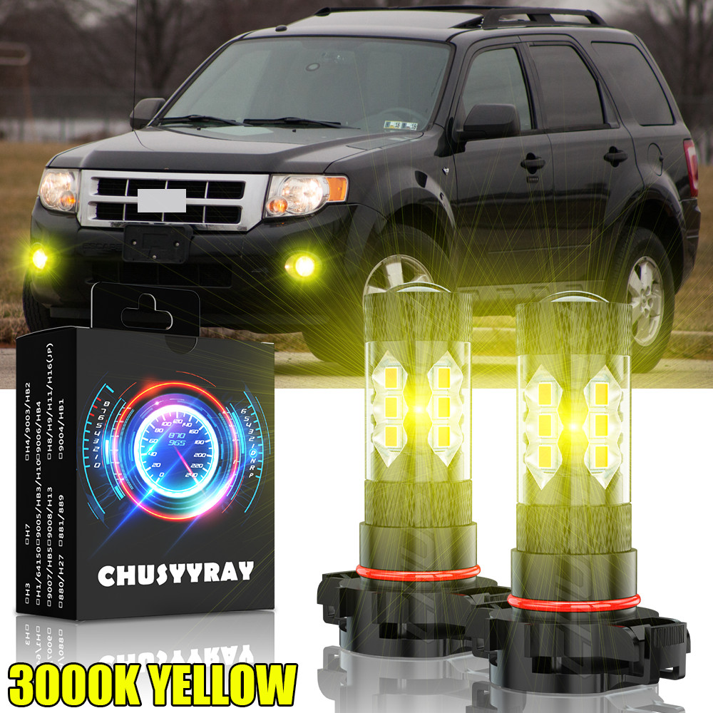 Pair 160W FOG Lights For DODGE Grand Caravan 2010-2019 3000K Yellow LED Bulbs