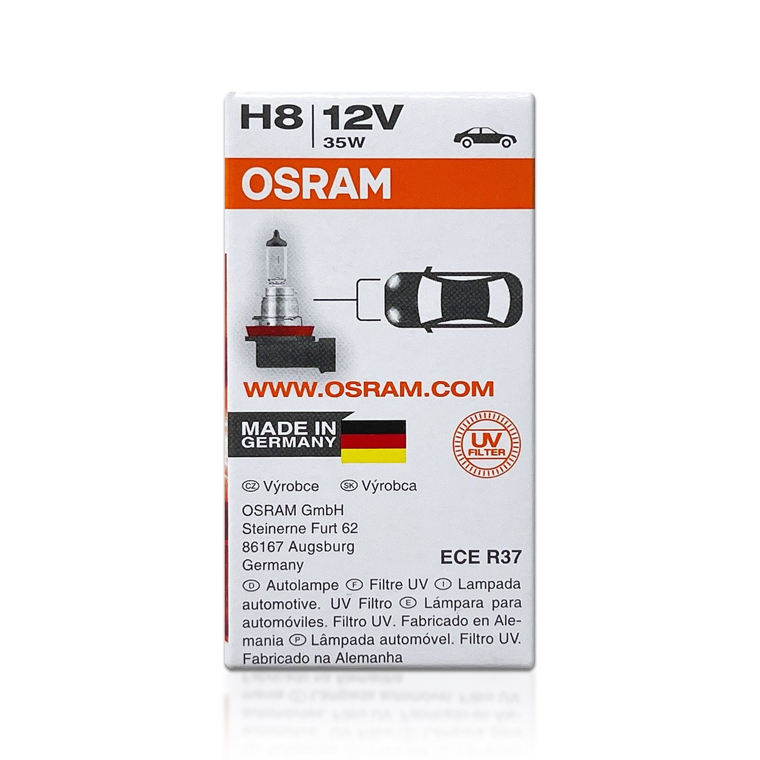 Osram H8 Original Line OEM Halogen Fog Headlight Bulb | 64212 | Pack of 1