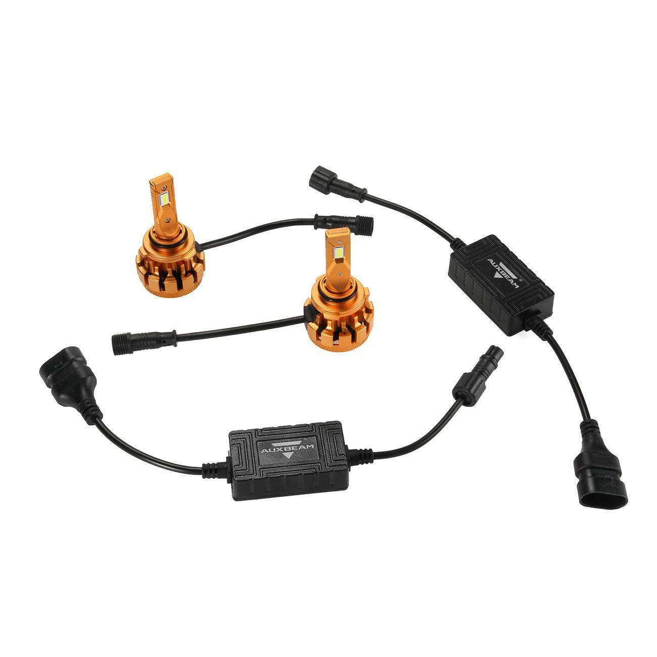 AUXBEAM Canbus LED 9006 HB4 Headlight Bulb SMD Kit Fan Hi-Lo Beam 70W 6000K F16P