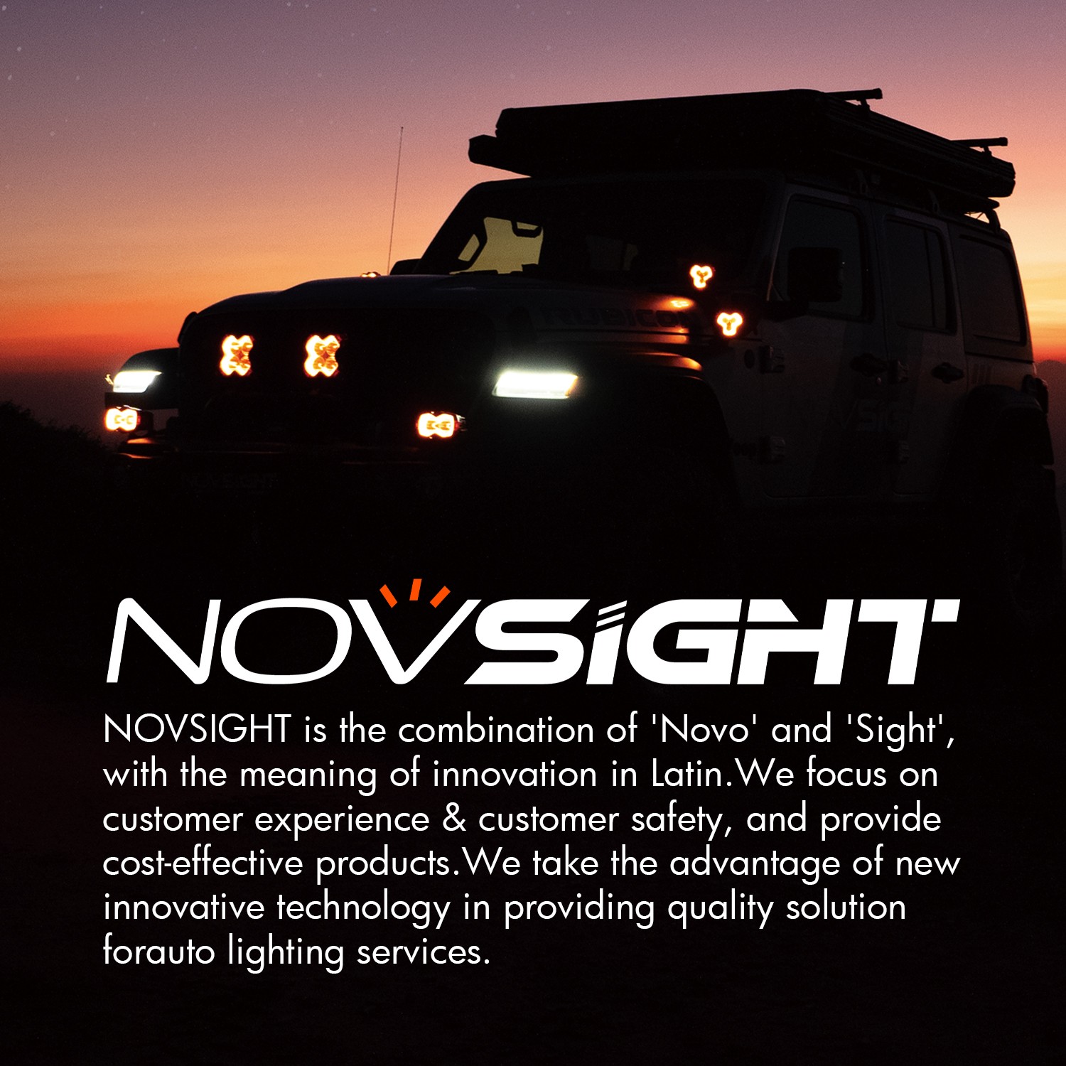NOVSIGHT Combo 4 9005+H11 LED Headlight Bulbs High Low Beam Kit White 72000LM US