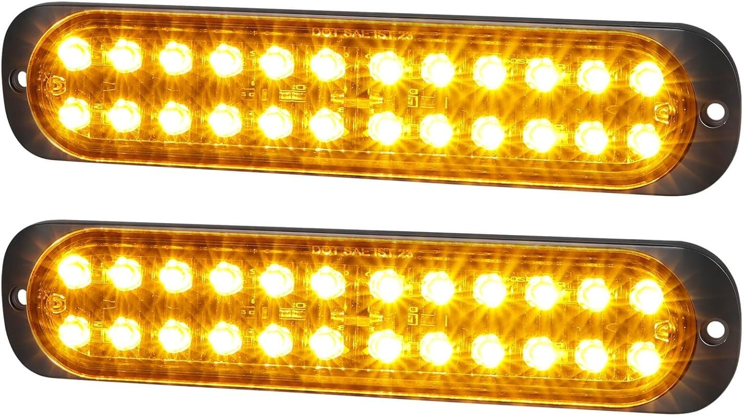 LED Trailer Side Marker Turn Signal Light 7.5 Inch Aluminum Housing Amber 24 …