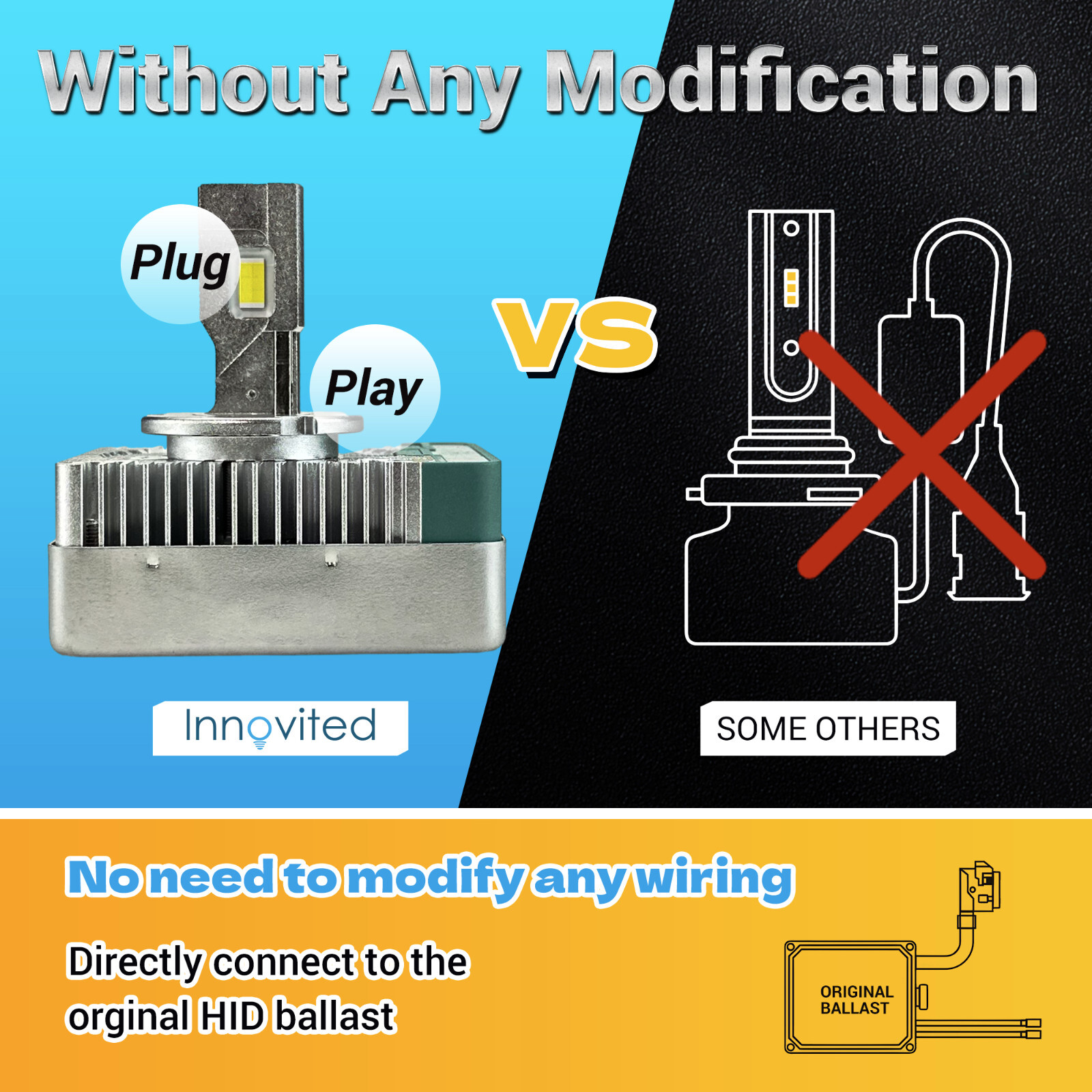 2x D5S LED 6000K White Bulbs 180W 20000LM Upgrade 40% More Powerful Replacement
