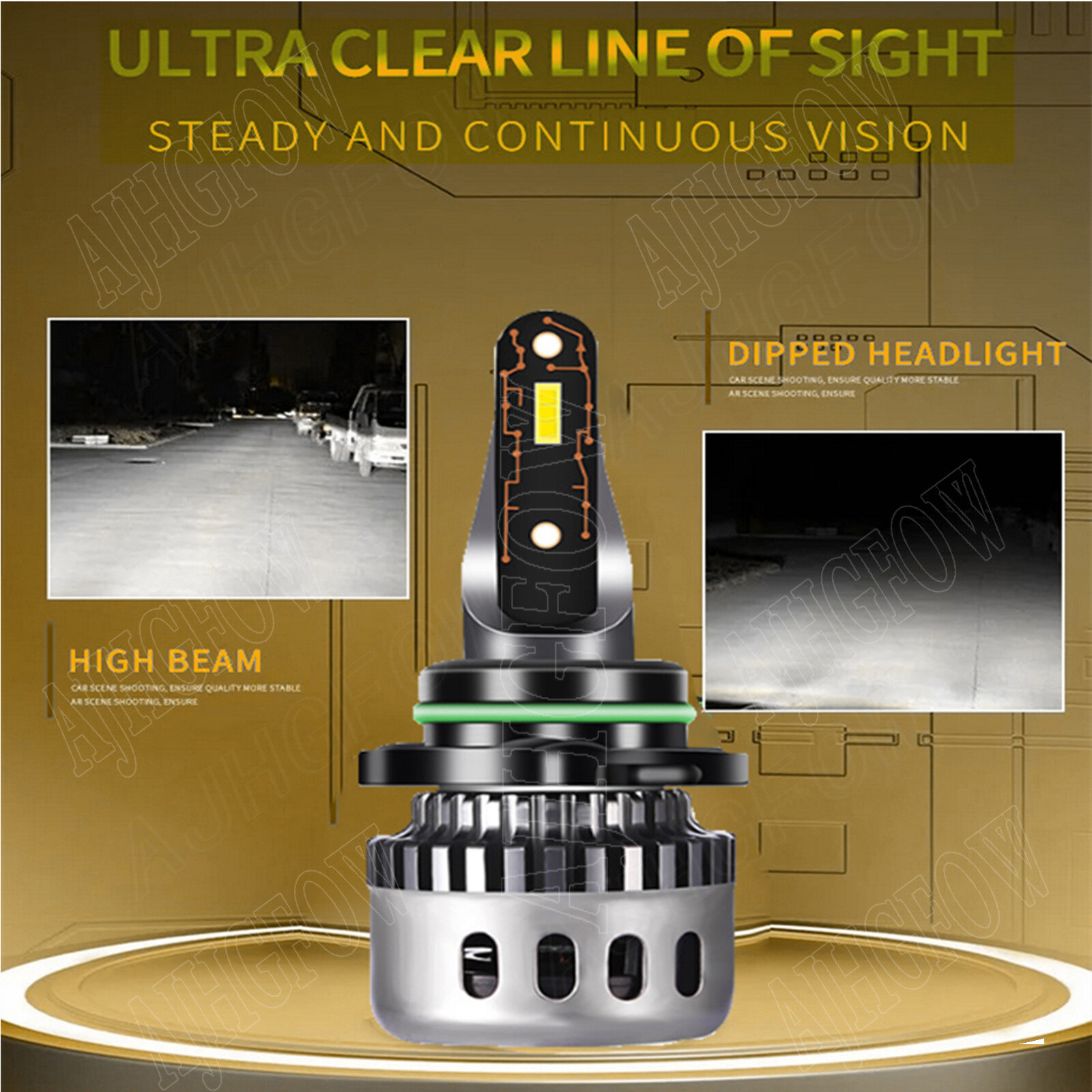 For Mitsubishi Lancer 2008-2017 6000K LED Headlight Hi/Lo Fog light Bulbs Combo