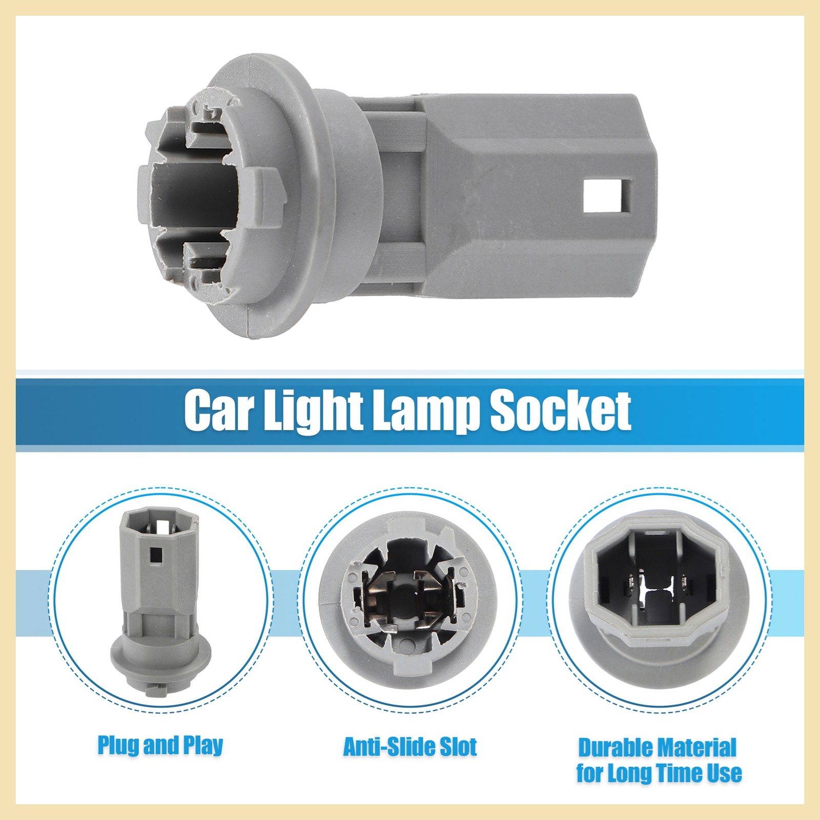 1Pair Turn Signal Light Lamp Bulb Socket Gray for Toyota for Lexus 9007599011