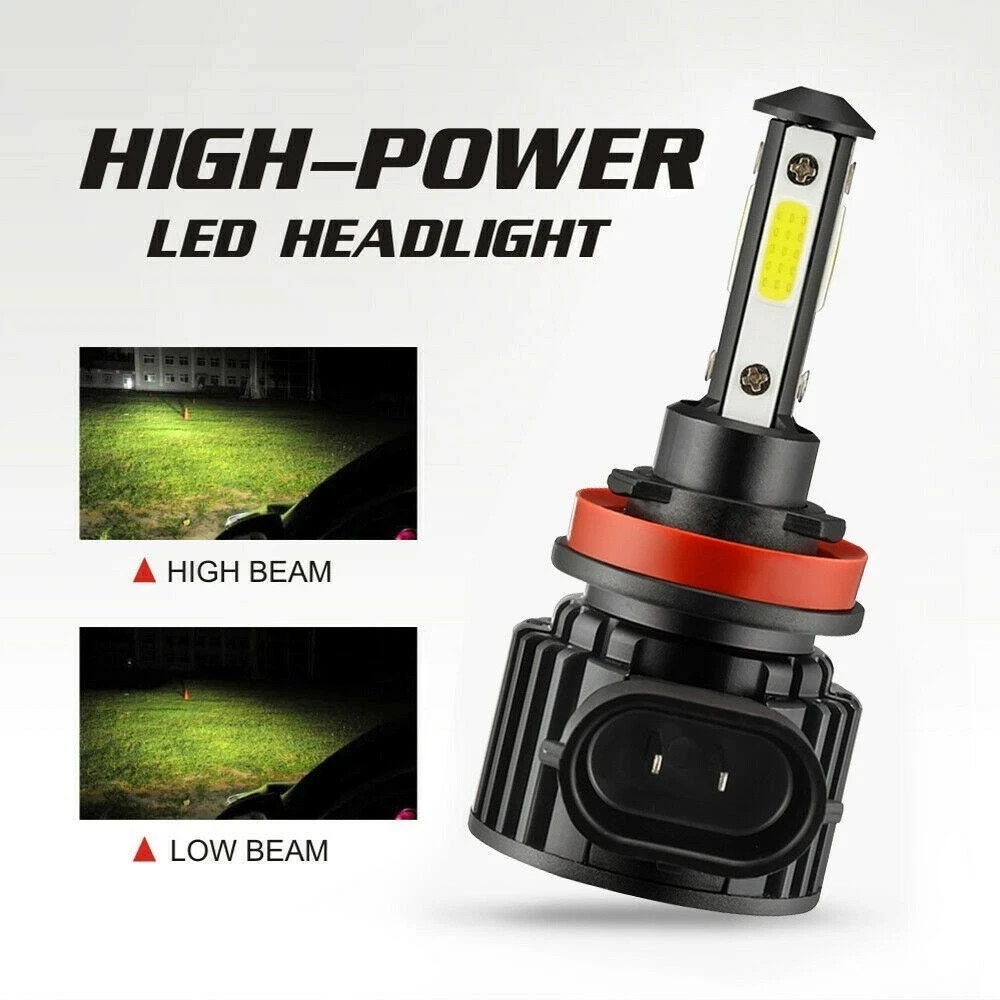 4-Sides H11/H9/H8 LED Headlight High/Low Beam Bulbs Super Bright 6500K 3600000LM