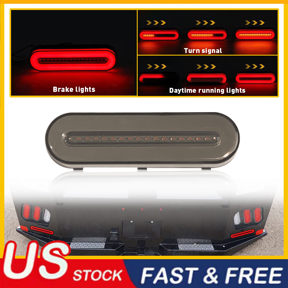 Car Truck LED DRL Flowing Light Bar Turn Signal Stop Brake Tail Strip Lamp