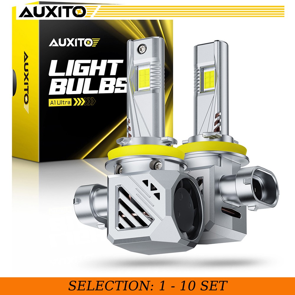 2-20 H8 H9 H11 Bright LED Headlamp Bulb White Lamp 6500K Low Beam AUXITO A1ULTRA