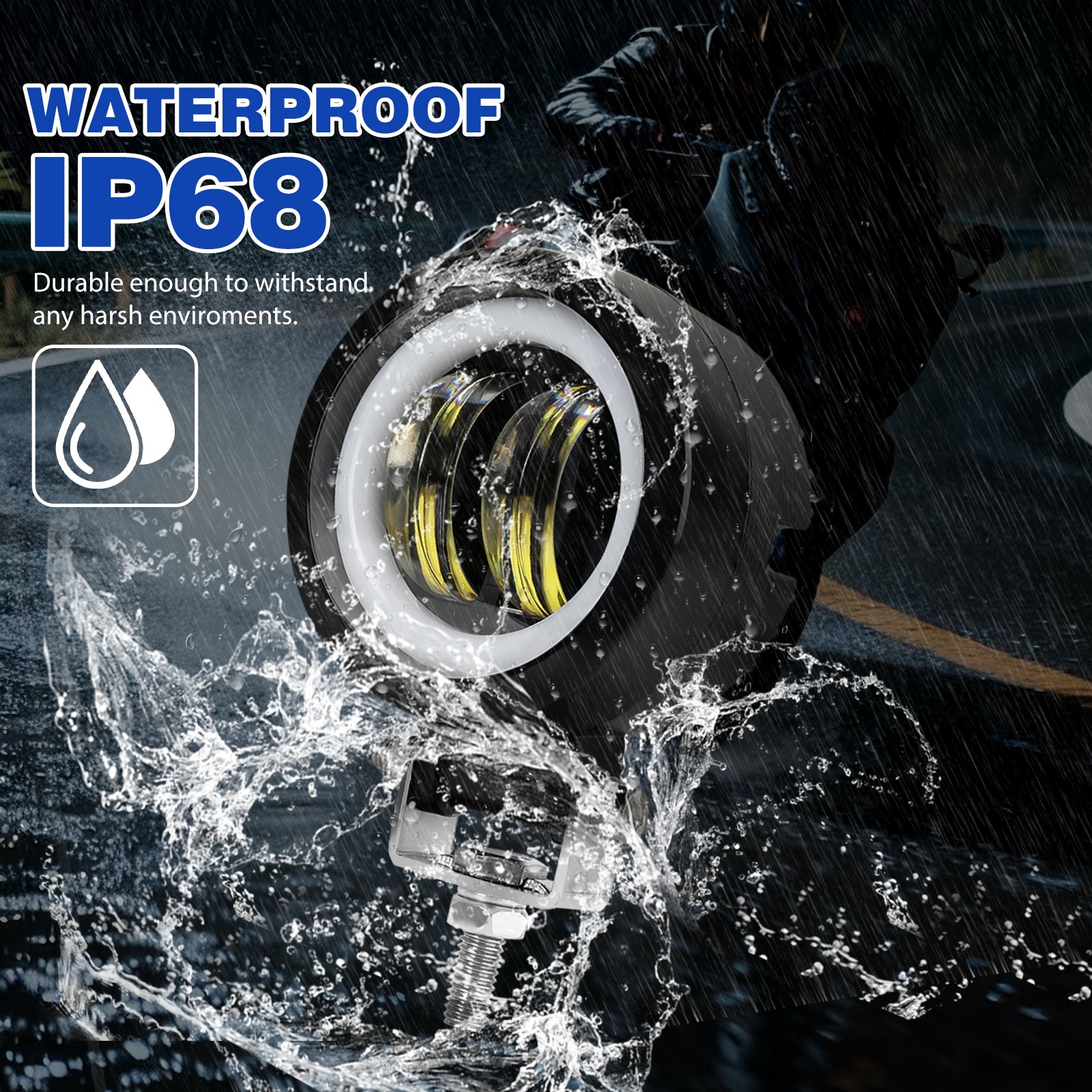 2x 3“ inch LED Work Light Cube Pods Driving Work Fog SPOT Light /FLOOD 4WD ATV