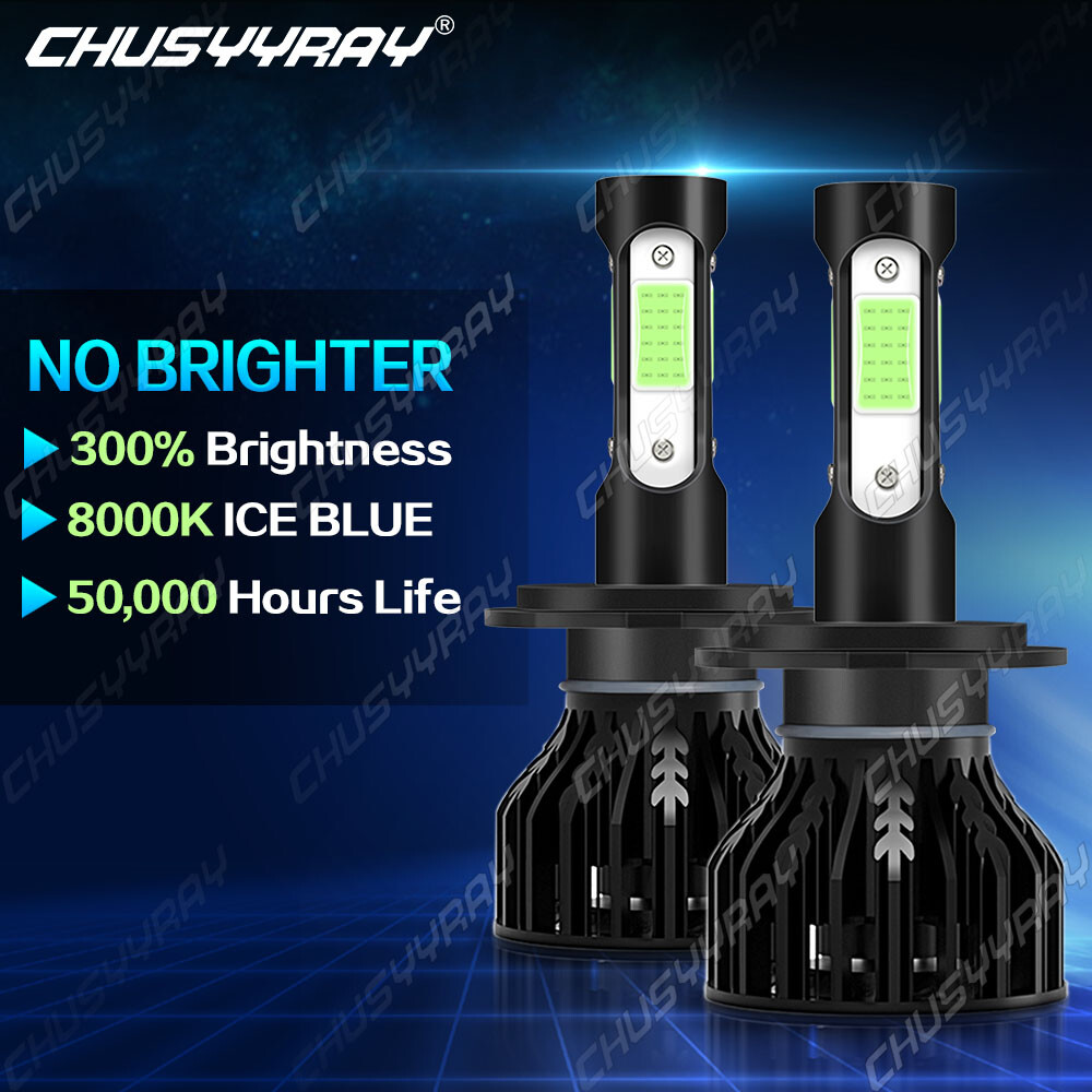 H7 LED Headlight Bulbs For Yamaha YZF-R6 2003-15 YZF-R1 2007-2014 8000K Ice Blue