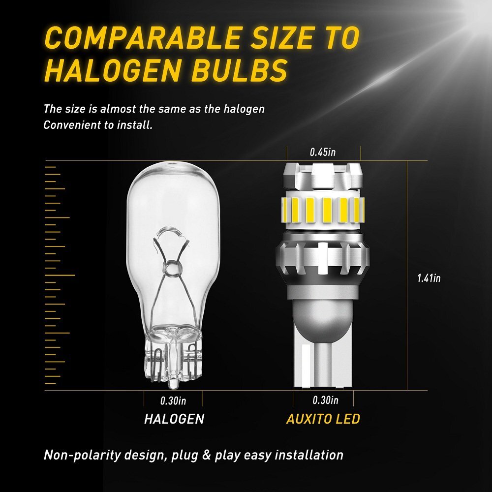 LED Reverse Backup Light Bulbs T15 912 921 Extremely Bright White 6000K