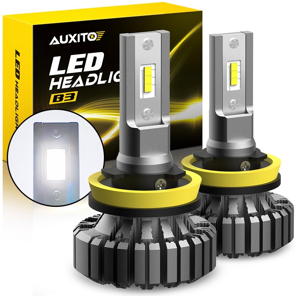 AUXITO H11 H8 H9 LED Headlights Conversion Kit High Low Beam Bulb 6500K White
