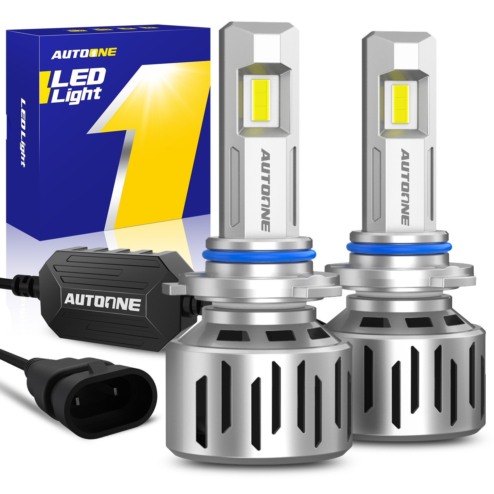 CANBUS AUTOONE 9006 HB4 LED Headlight Bulb Kit Hi/Low Beam Bright 6500K White