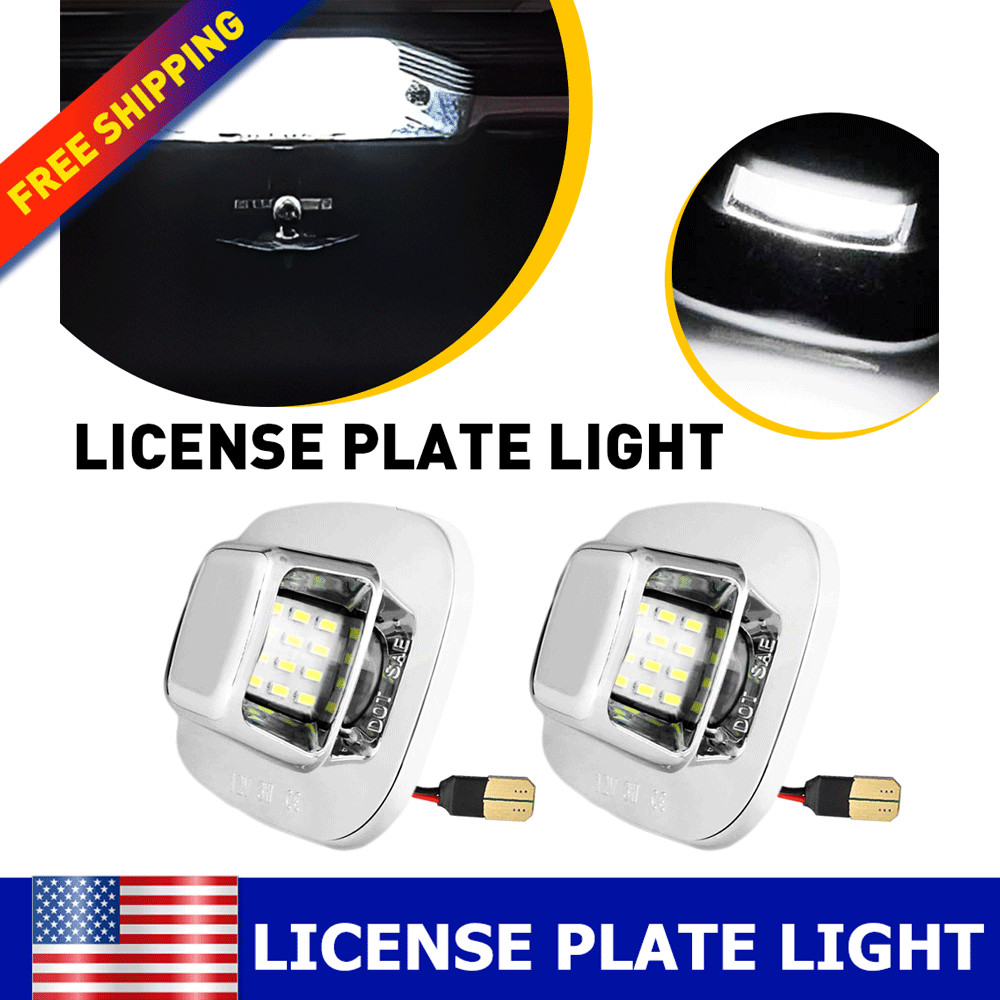 2PCS For 88-00 C/K Chevy 1500 2500 3500 Bright LED License Plate Light Tag Lamps