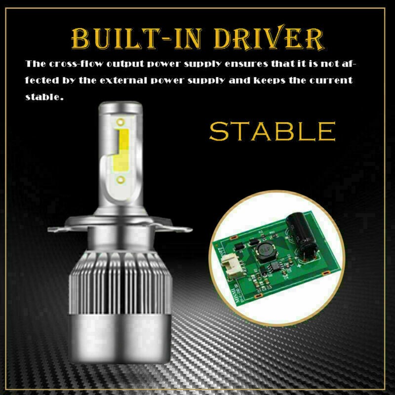 H4 LED Headlight 110W Dual Color Fog Light Bulbs White&Yellow 3000K&6000K Lamps